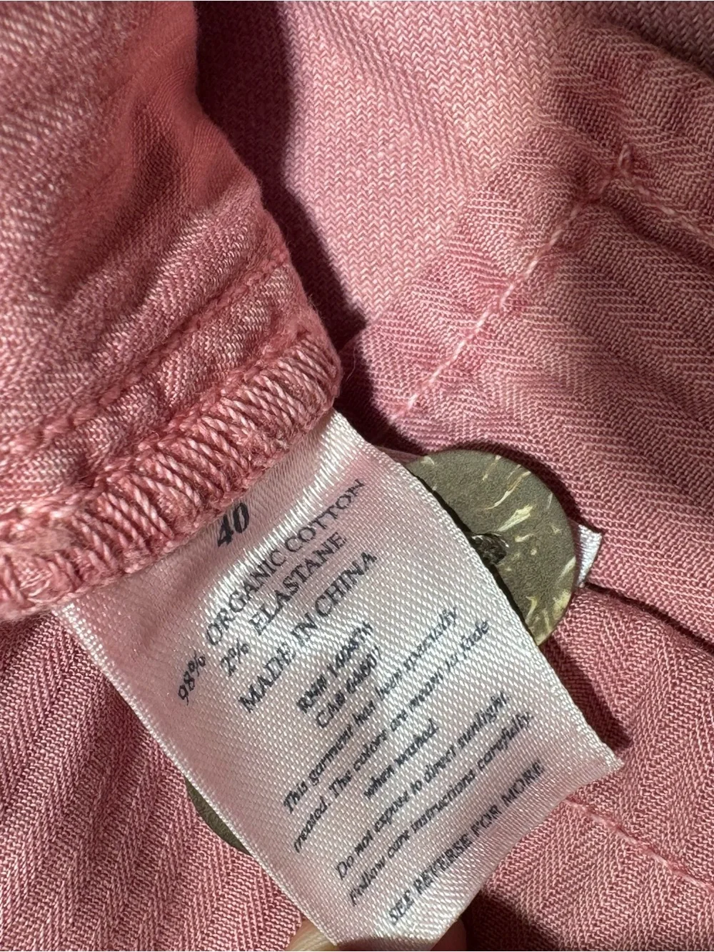 NWT Faherty Men’s Organic Cotton Blend Dusty Pink Chino Shorts Size 40 Casual